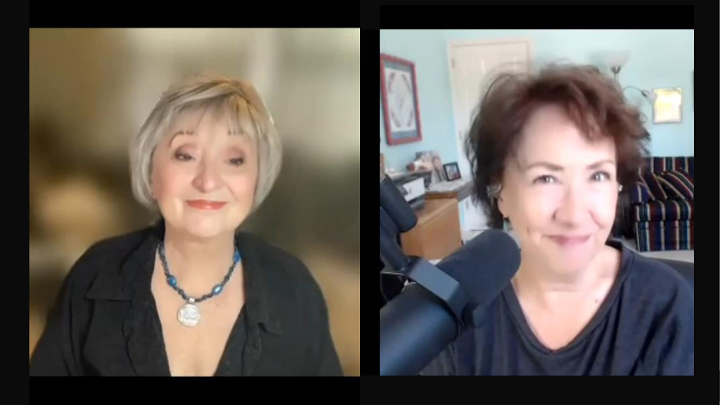 Barbara Kite and Judy Rodman on zoom screen for podcast interview