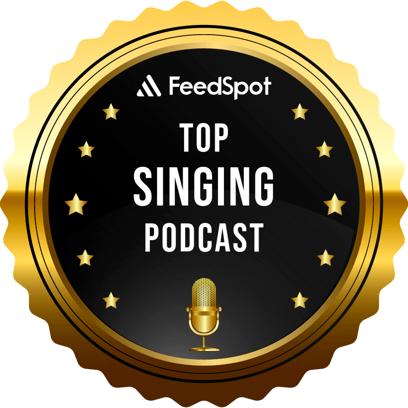 Feedspot Badge for top 20 singing podcast